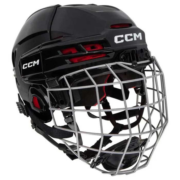 Picture of the black CCM Tacks 70 Combo Ice Hockey Helmet (Junior)