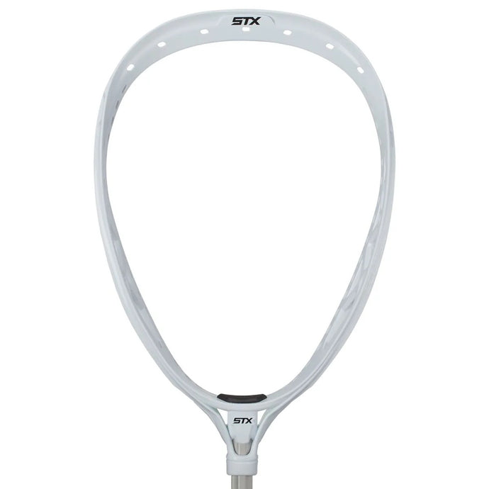 Front view picture of the white STX Eclipse II Unstrung Lacrosse Goalie Head