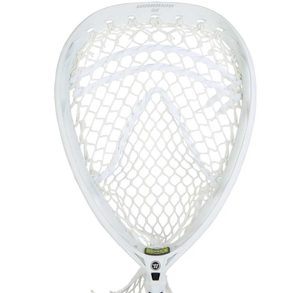 Picture of the white Warrior Nemesis QS GLE Strung Lacrosse Goalie Head
