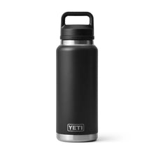Load image into Gallery viewer, picture of the black YETI Rambler 1L Bottle with Chug Cap
