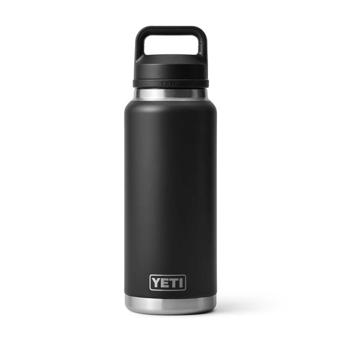 picture of the black YETI Rambler 1L Bottle with Chug Cap