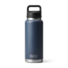 Load image into Gallery viewer, picture of the navy YETI Rambler 1L Bottle with Chug Cap
