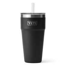 Load image into Gallery viewer, picture of black YETI Rambler 769ml Stackable Cup with Straw Lid
