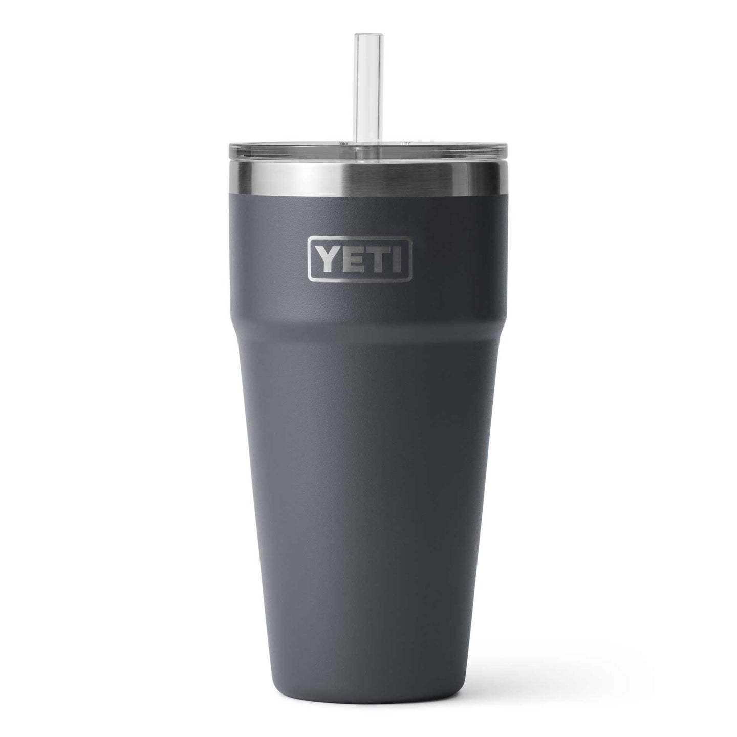 picture of charcoal YETI Rambler 769ml Stackable Cup with Straw Lid