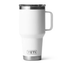 Load image into Gallery viewer, picture of the white YETI Rambler 887ml Travel Mug with Stronghold Lid
