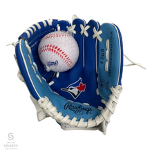 Load image into Gallery viewer, Rawlings Toronto Blue Jays Players 9&quot; Baseball Glove W/Ball - Youth
