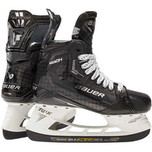 Load image into Gallery viewer, Bauer Hockey Skates Bauer S22 Supreme Mach Intermediate Black back of one skate and side of the other facing right
