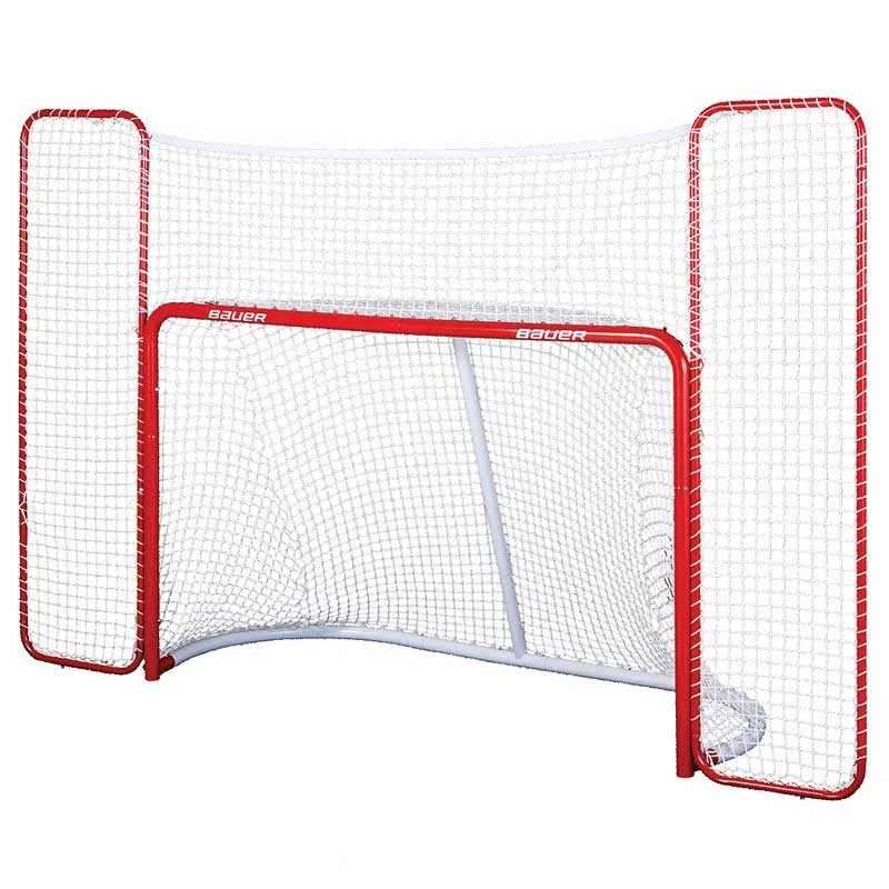 Picture of the Bauer Performance Steel Hockey Goal with Backstop (6' x 4')