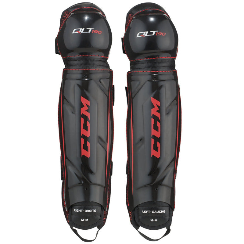 CCM Ball Hockey Shin Guard CCM Quicklite 190 Junior Black front