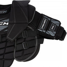 Load image into Gallery viewer, CCM Ice Hockey Goalie Chest Protectors CCM Premier R1.5 LE Junior Black front close-up of left arm
