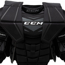 Load image into Gallery viewer, CCM Ice Hockey Goalie Chest Protectors CCM Premier R1.5 LE Junior Black front close-up
