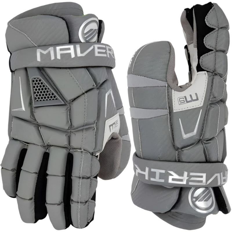 Maverik Lacrosse Protective Gear Maverik M5 Lacrosse Goalie Gloves Gray