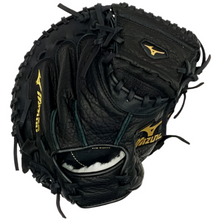 Load image into Gallery viewer, Mizuno Baseball Catcher's Mitt Mizuno Prospect 31.5" Youth black back pointing up

