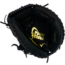 Load image into Gallery viewer, Mizuno Baseball Catcher's Mitt Mizuno Prospect 31.5" Youth black front (palm) pointing up
