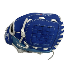 Load image into Gallery viewer, Rawlings Baseball Gloves Rawlings Toronto Blue Jays Players 9-inch Baseball Glove Youth with Ball RHT (right-hand throw) back pointing right
