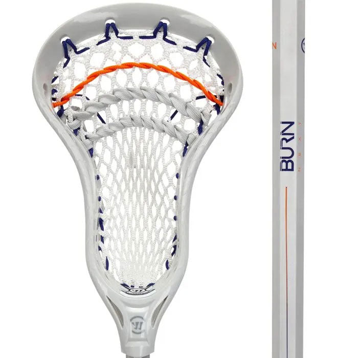 Picture of the white/silver Warrior Burn Next Complete Attack Lacrosse Stick