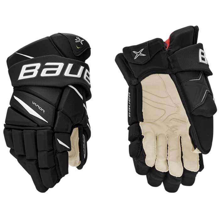 Picture of black/white Bauer S20 Vapor 2X Ice Hockey Gloves (Junior)