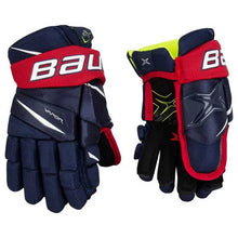 Load image into Gallery viewer, Picture of navy/red/white Bauer S20 Vapor 2X Ice Hockey Gloves (Junior)
