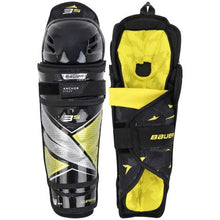 Load image into Gallery viewer, Bauer S21 Supreme 3S Ice Hockey Shin Guards (Junior) full front and back view
