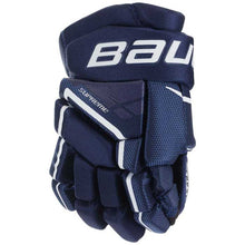 Load image into Gallery viewer, Picture of the navy Bauer S21 Supreme Ultrasonic Ice Hockey Gloves (Youth)

