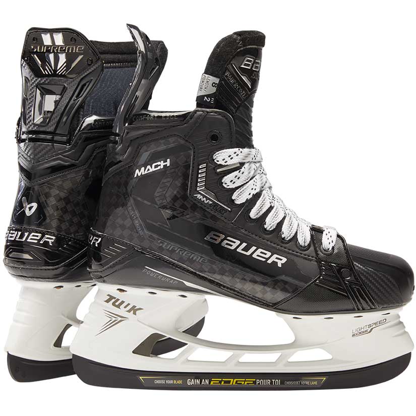 Side view picture of the Bauer S22 Supreme Mach Ice Hockey Skates (Intermediate)