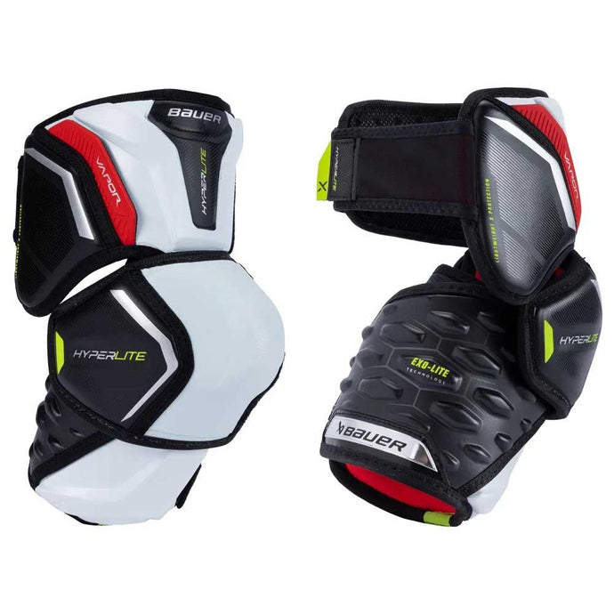 Front and back picture of the Bauer S22 Vapor Hyperlite Ice Hockey Elbow Pads (Intermediate) 