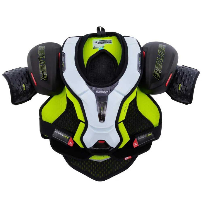 Front view picture of the Bauer S22 Vapor Hyperlite Ice Hockey Shoulder Pads (Junior)