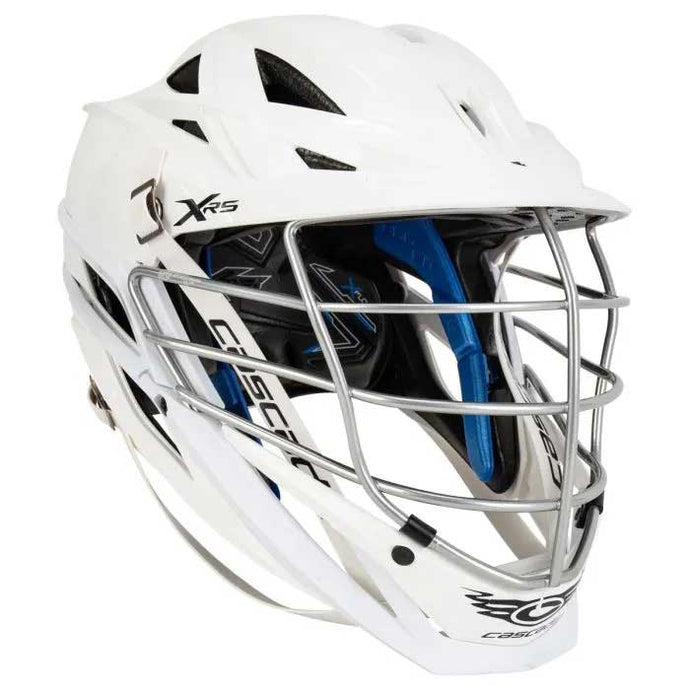 Cascade XRS Chrome Lacrosse Helmet full view