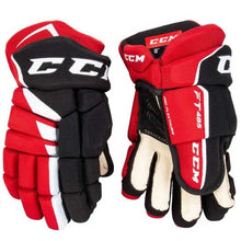 Load image into Gallery viewer, CCM Jetspeed FT485 Ice Hockey Gloves (Junior) in black/red/white
