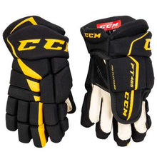 Load image into Gallery viewer, CCM Jetspeed FT485 Ice Hockey Gloves (Junior) in black/sunflower
