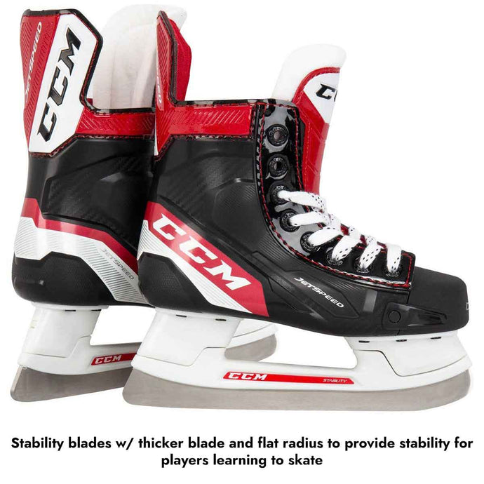 CCM Jetspeed Ice Hockey Skates (Youth) stability blade