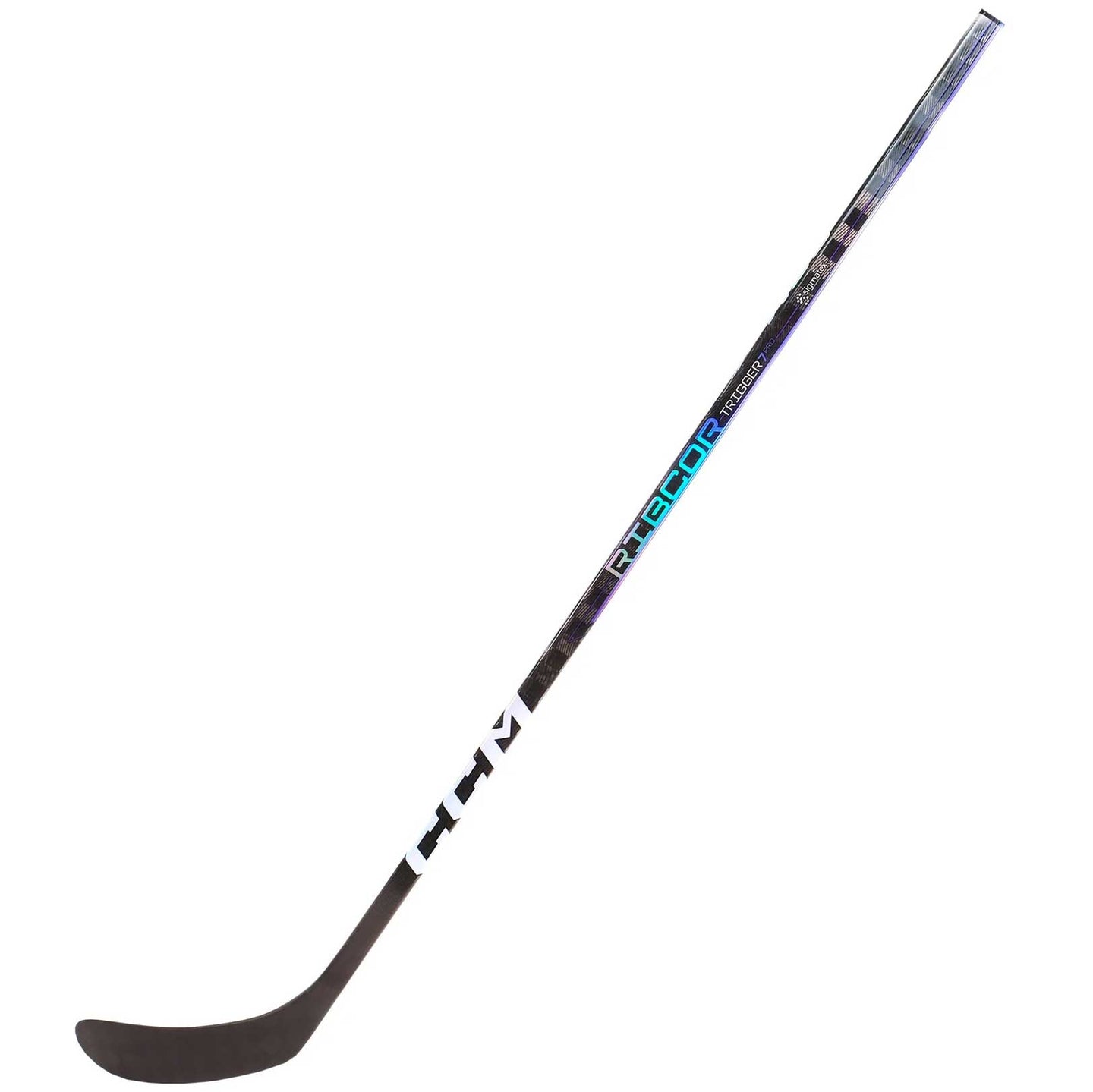 Full backhand view photo of the CCM RIBCOR Trigger 7 PRO Grip Ice Hockey Stick (Junior)
