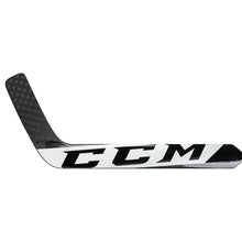 Load image into Gallery viewer, Closeup picture of paddle on the CCM S21 Extreme Flex E5.9 Ice Hockey Goalie Stick (Senior)
