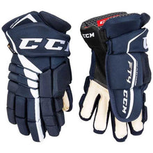 Load image into Gallery viewer, Picture of the navy/white CCM S21 Jetspeed FT4 Ice Hockey Gloves (Junior)
