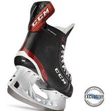 Load image into Gallery viewer, CCM S21 Jetspeed Xtra Ice Hockey Skates (Junior) side and back view
