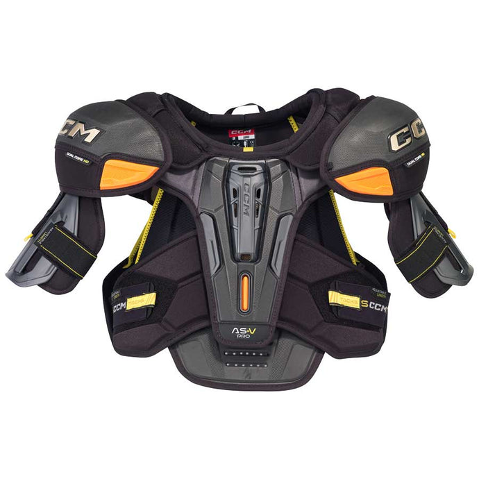 Full front view picture of CCM S22 Tacks AS-V Pro Ice Hockey Shoulder Pads (Junior)