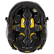 Load image into Gallery viewer, Internal picture of D3O pods in the CCM Tacks 310 Combo Ice Hockey Helmet

