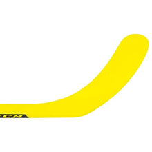 Load image into Gallery viewer, CCM Super Tacks AS3 Ice Hockey Stick (Youth) closeup of neon yellow blade
