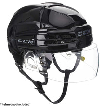 Load image into Gallery viewer, CCM VR Pro Straight Certified Ice Hockey Visor full view with helmet

