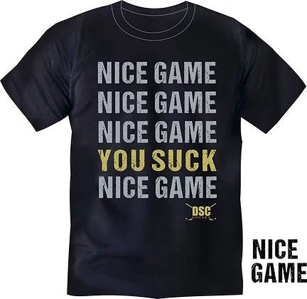 Full view of graphic DSC Hockey ADULT T-Shirt (Nice Game)