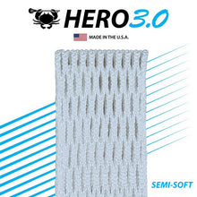Load image into Gallery viewer, Picture of the solid white East Coast Dyes Hero 3.0 Semi-Soft Lacrosse Mesh
