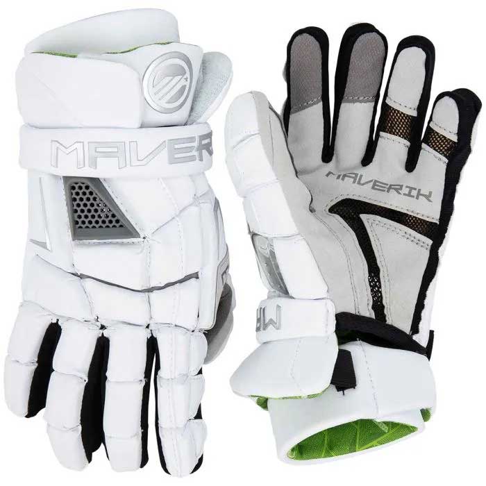 Picture of the white Maverik M5 Men's Lacrosse Gloves
