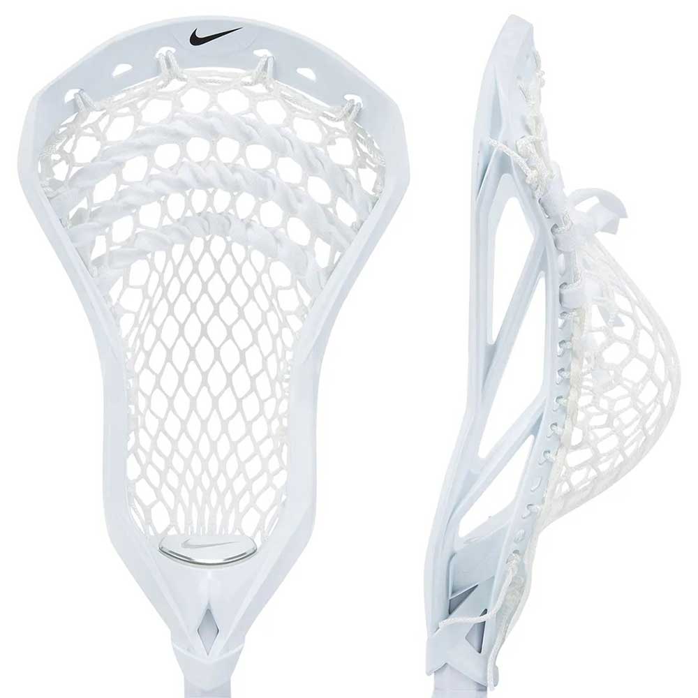 Nike Alpha Elite Strung Lacrosse Head front and side view
