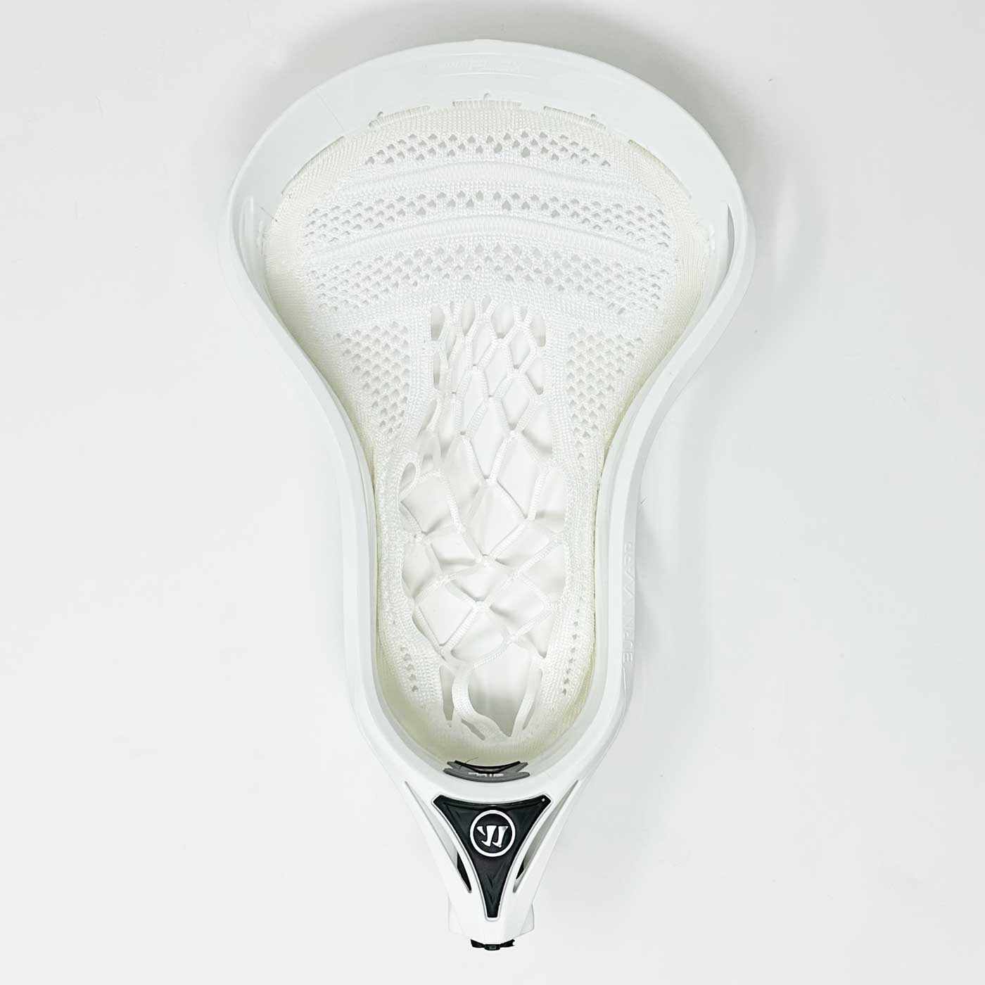 Picture of the front on the Warrior Burn Warp Pro Strung Lacrosse Head