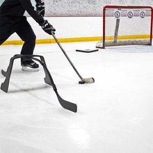 Load image into Gallery viewer, Picture of the Snipers Edge Hockey Attack Triangle in use on the ice
