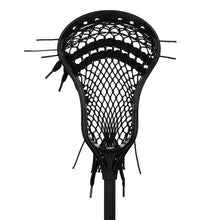 Load image into Gallery viewer, Closeup of strung head on StringKing Boys&#39; Starter Junior Complete Lacrosse Stick
