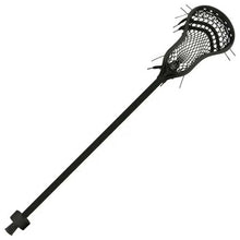 Load image into Gallery viewer, Full view picture of the black/black StringKing Complete 2 Intermediate Attack Lacrosse Stick

