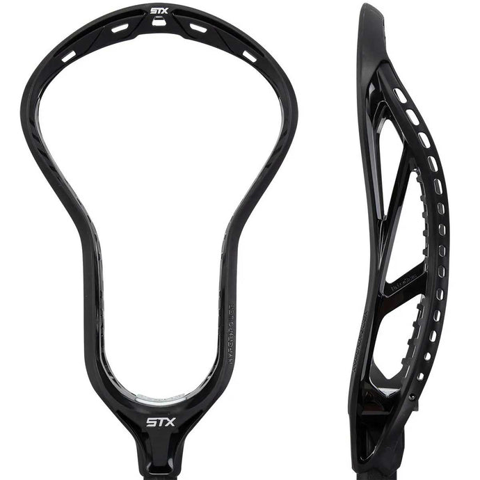 Picture of the black STX Hyper Power Unstrung Lacrosse Head