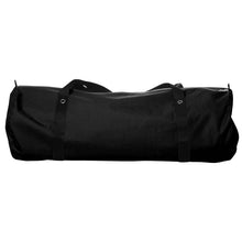 Load image into Gallery viewer, Picture of the back of the True Temper Lacrosse Duffle Bag (Black)
