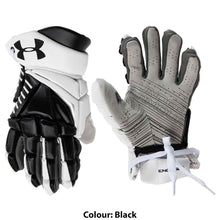 Load image into Gallery viewer, Under Armour Engage 2 Lacrosse Gloves - black colour scheme
